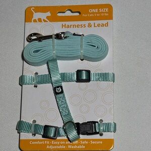 Aqua Cat Harness & Leash Set